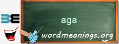 WordMeaning blackboard for aga